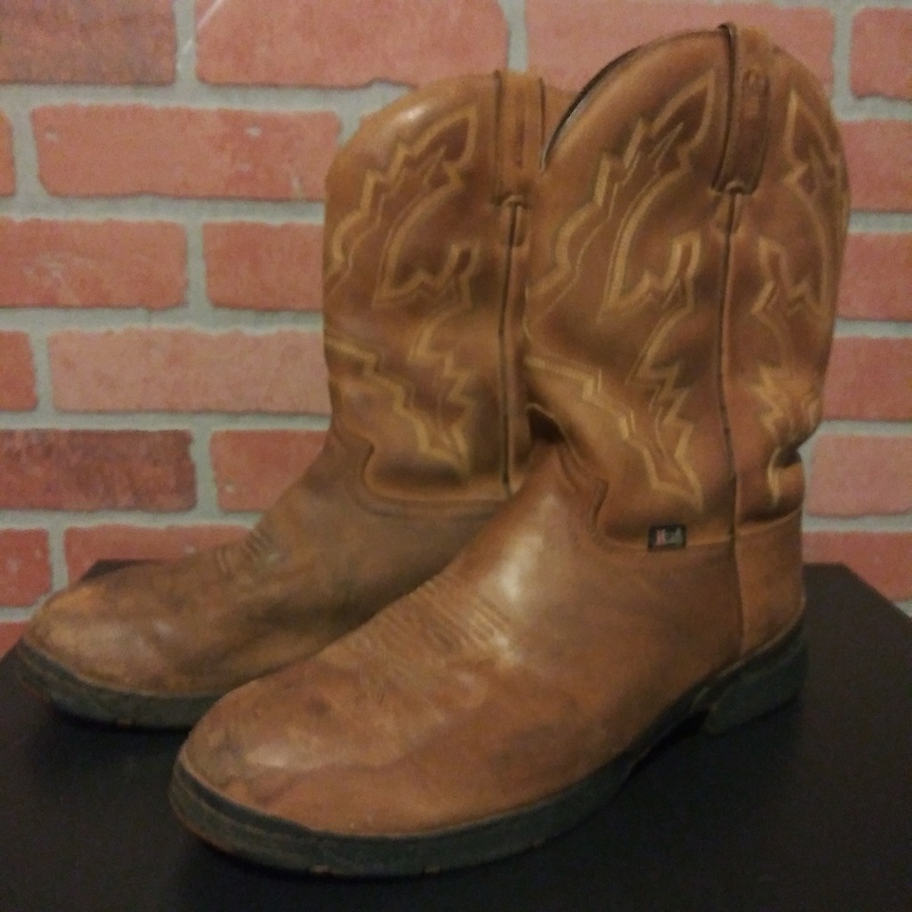 George Strait Justin Boots brown leather 9017